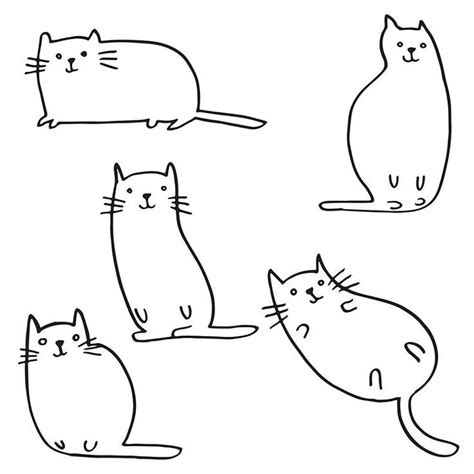 easy cat doodle|cute simple cat doodle.